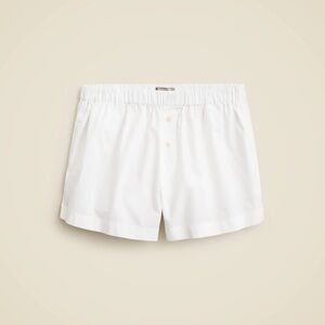 NWT J. Crew Cotton Poplin Boxer Short White